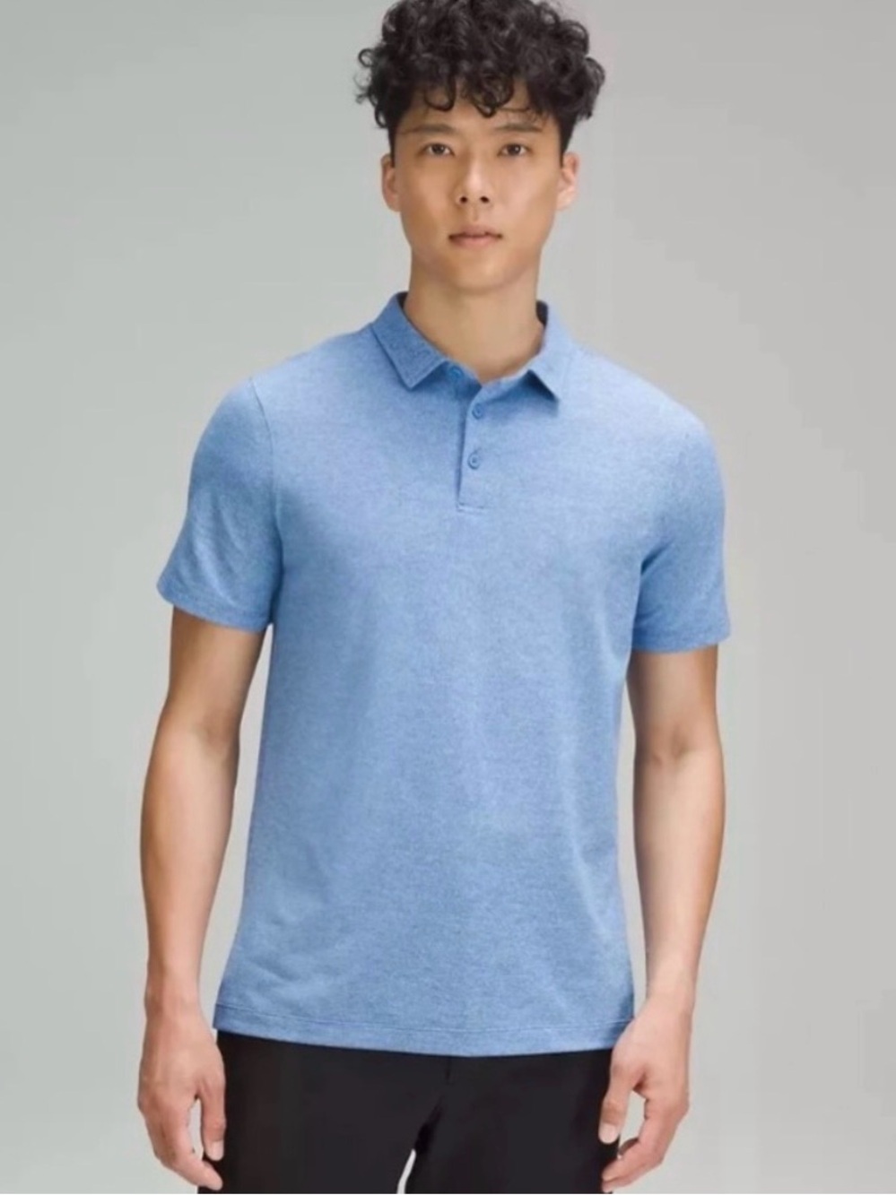 lululemon Evolution Polo *Pique, Heathered Symphony Blue size small